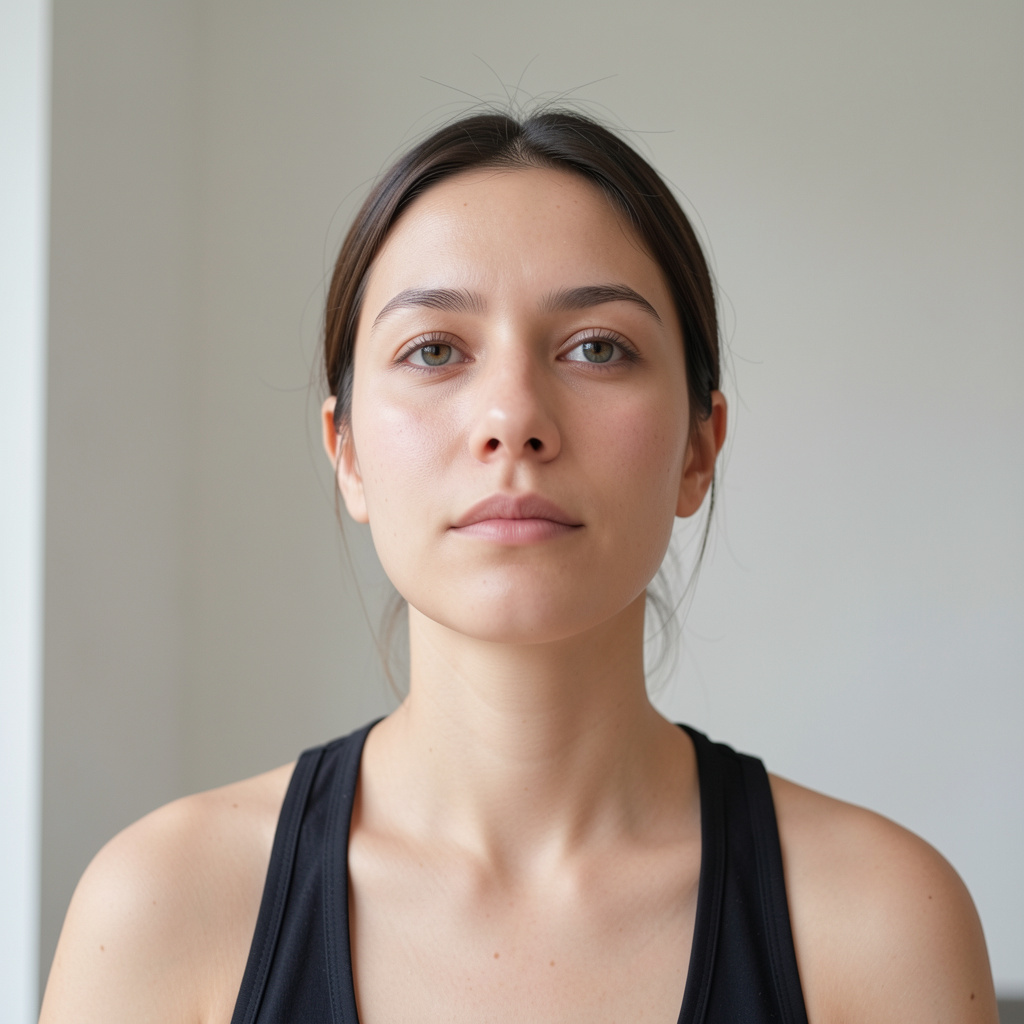 Person engaged in self-awareness practice